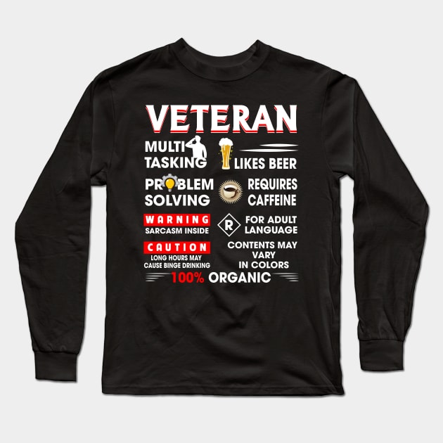 Veteran 100% Organic Long Sleeve T-Shirt by paola.illustrations